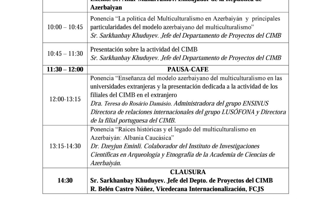 Jornada del multiculturalismo: El modelo de multiculturalismo en Azerbaiyán