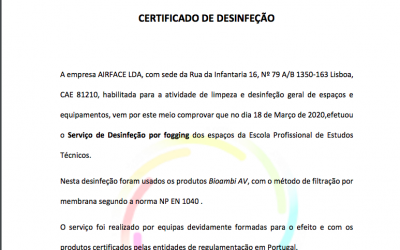 Serviço de Desinfeção por fogging